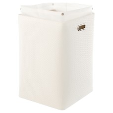 Корзина для белья Geralis PW-K PUNTO белая, квадратная