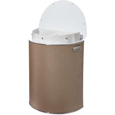Корзина для белья Geralis RBH-O Ромб темная, кант хром, полукруглая