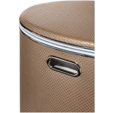 Корзина для белья Geralis RBH-O Ромб темная, кант хром, полукруглая