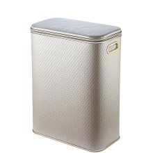 Корзина для белья Geralis NCLG-B Ромб бежевый, кант золото, стандартная