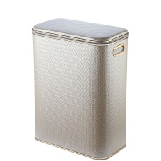 Корзина для белья Geralis NCLG-B Ромб бежевый, кант золото, стандартная