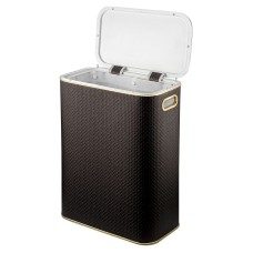 Корзина для белья Geralis PCG-B PUNTO шоколад, кант золото, стандартная