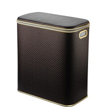 Корзина для белья Geralis PCG-M PUNTO шоколад, кант золото, малая