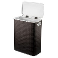 Корзина для белья Geralis PCH-B PUNTO шоколад, кант хром, стандартная