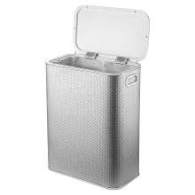 Корзина для белья Geralis PHH-B PUNTO серебро, кант хром, стандартная