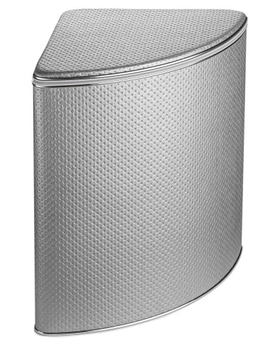 Корзина для белья угловая Geralis PHH-U PUNTO серебро, кант хром