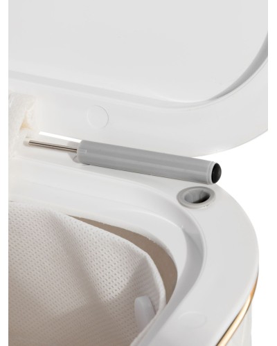 Корзина для белья Geralis PLH-B PUNTO бежевая, кант хром, стандартная