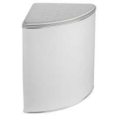 Корзина для белья угловая Geralis PWH-U PUNTO белая, кант хром