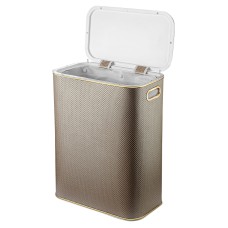 Корзина для белья Geralis RBG-B Ромб темная, кант золото, стандартная