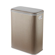 Корзина для белья Geralis RBH-B Ромб темная, кант хром, стандартная