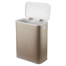 Корзина для белья Geralis RBH-B Ромб темная, кант хром, стандартная