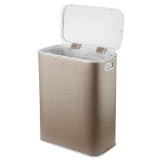 Корзина для белья Geralis RBH-B Ромб темная, кант хром, стандартная