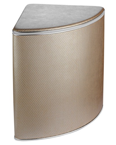 Корзина для белья угловая Geralis RBH-U Ромб темная, кант хром