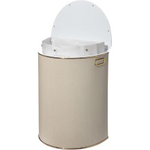 Корзина для белья Geralis RWG-O Ромб белая, кант золото, полукруглая