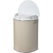 Корзина для белья Geralis RWH-O Ромб белая, кант хром, полукруглая