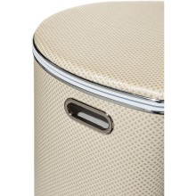 Корзина для белья Geralis RWH-O Ромб белая, кант хром, полукруглая