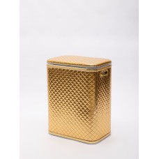 Корзина для белья Geralis SGG-B Ромб стежка, кант золото, стандартная