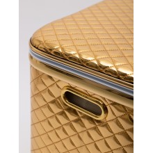 Корзина для белья Geralis SGG-B Ромб стежка, кант золото, стандартная