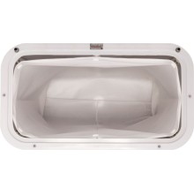 Корзина для белья Geralis RWH-S Ромб белая, кант хром, большая