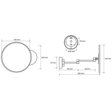 Косметическое зеркало Bemeta Cosmetic mirrors 112101521 Хром