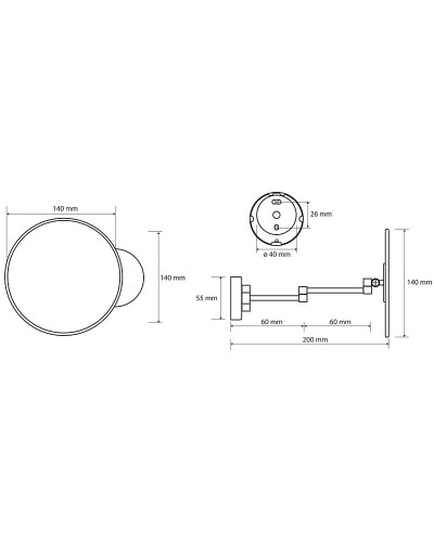 Косметическое зеркало Bemeta Cosmetic mirrors 112101521 Хром