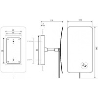 Косметическое зеркало Bemeta Cosmetic mirrors 112201222 с увеличением Хром