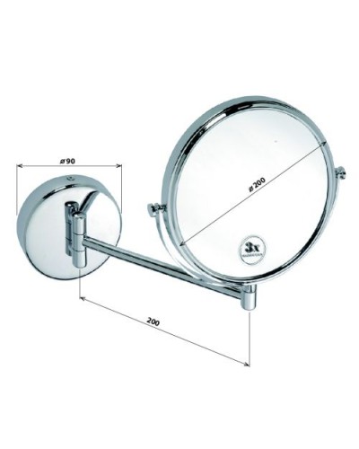 Косметическое зеркало Bemeta Cosmetic mirrors 112201522 Хром