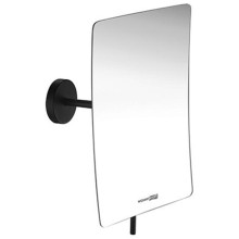 Косметическое зеркало WasserKRAFT K-1001BLACK с увеличением Черное матовое