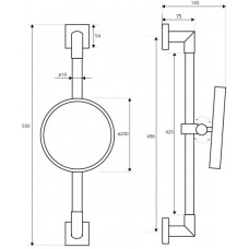 Косметическое зеркало x 3 Bemeta Beta 132201172