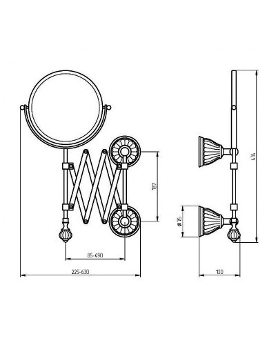Косметическое зеркало Migliore Olivia 17552 Хром Белое