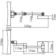 Косметическое зеркало Aquanet 1802D 204511 Хром