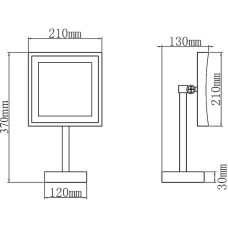 Косметическое зеркало Aquanet 2205D 204515 Хром