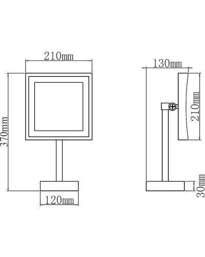 Косметическое зеркало Aquanet 2205D 204515 Хром