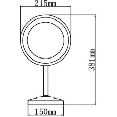 Косметическое зеркало Aquanet 2209D 204516 Хром