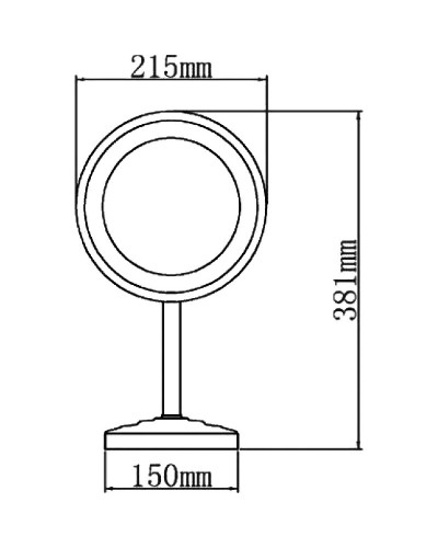 Косметическое зеркало Aquanet 2209D 204516 Хром