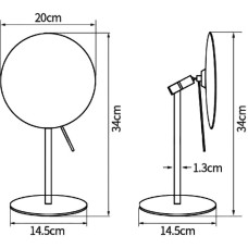 Косметическое зеркало Aquanet 2218 204517 Хром