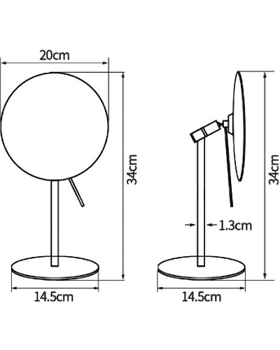 Косметическое зеркало Aquanet 2218 204517 Хром