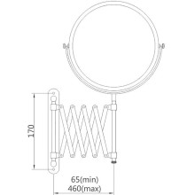 Косметическое зеркало Haiba HB6406 с увеличением Хром