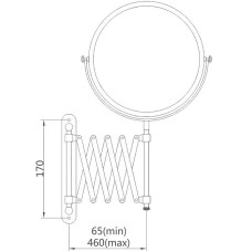 Косметическое зеркало Haiba HB6406 с увеличением Хром