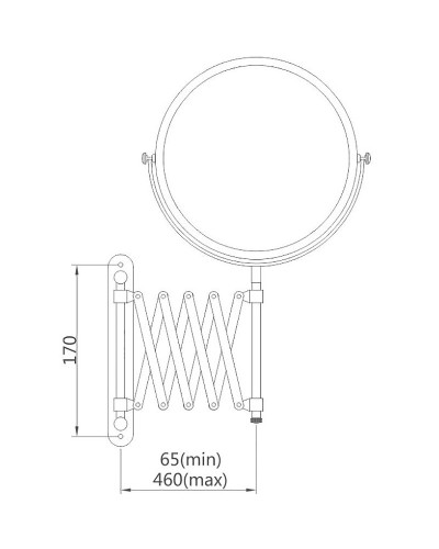 Косметическое зеркало Haiba HB6408 с увеличением Хром