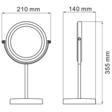 Косметическое зеркало x 3 WasserKRAFT K-1003