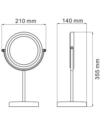 Косметическое зеркало x 3 WasserKRAFT K-1003