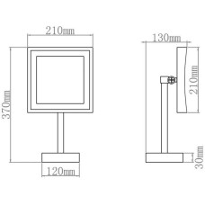 Косметическое зеркало Aquanet 2205D
