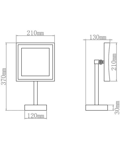 Косметическое зеркало Aquanet 2205D