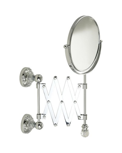 Косметическое зеркало Migliore Cristalia 16804 с увеличением Хром с кристаллом Swarovski