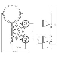 Косметическое зеркало Migliore Provance 17660 с увеличением Хром