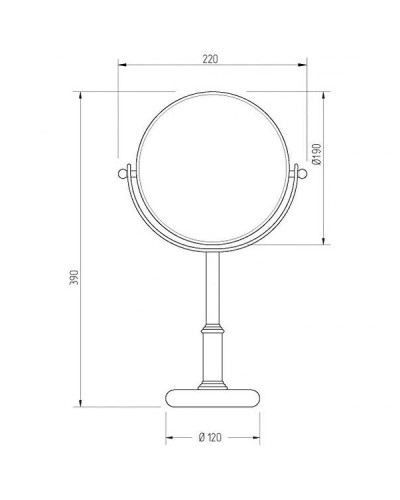Косметическое зеркало Migliore Complementi 21974 с увеличением Бронза
