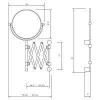 Косметическое зеркало Migliore Complementi 21976 с увеличением Бронза