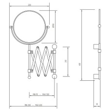 Косметическое зеркало Migliore Complementi 21984 с увеличением Золото