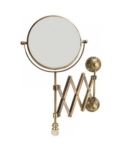 Косметическое зеркало Migliore Cristalia 16772 с увеличением Бронза с кристаллом Swarovski